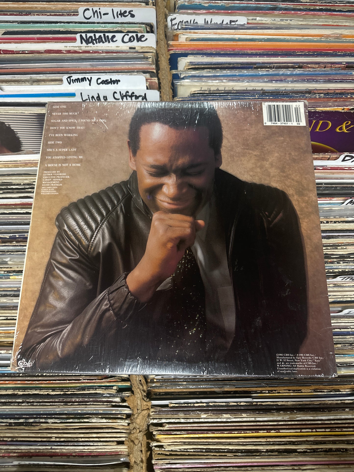 Luther Vandross-Never Too Much FE 37351 Vinyl LP VG++/VG+