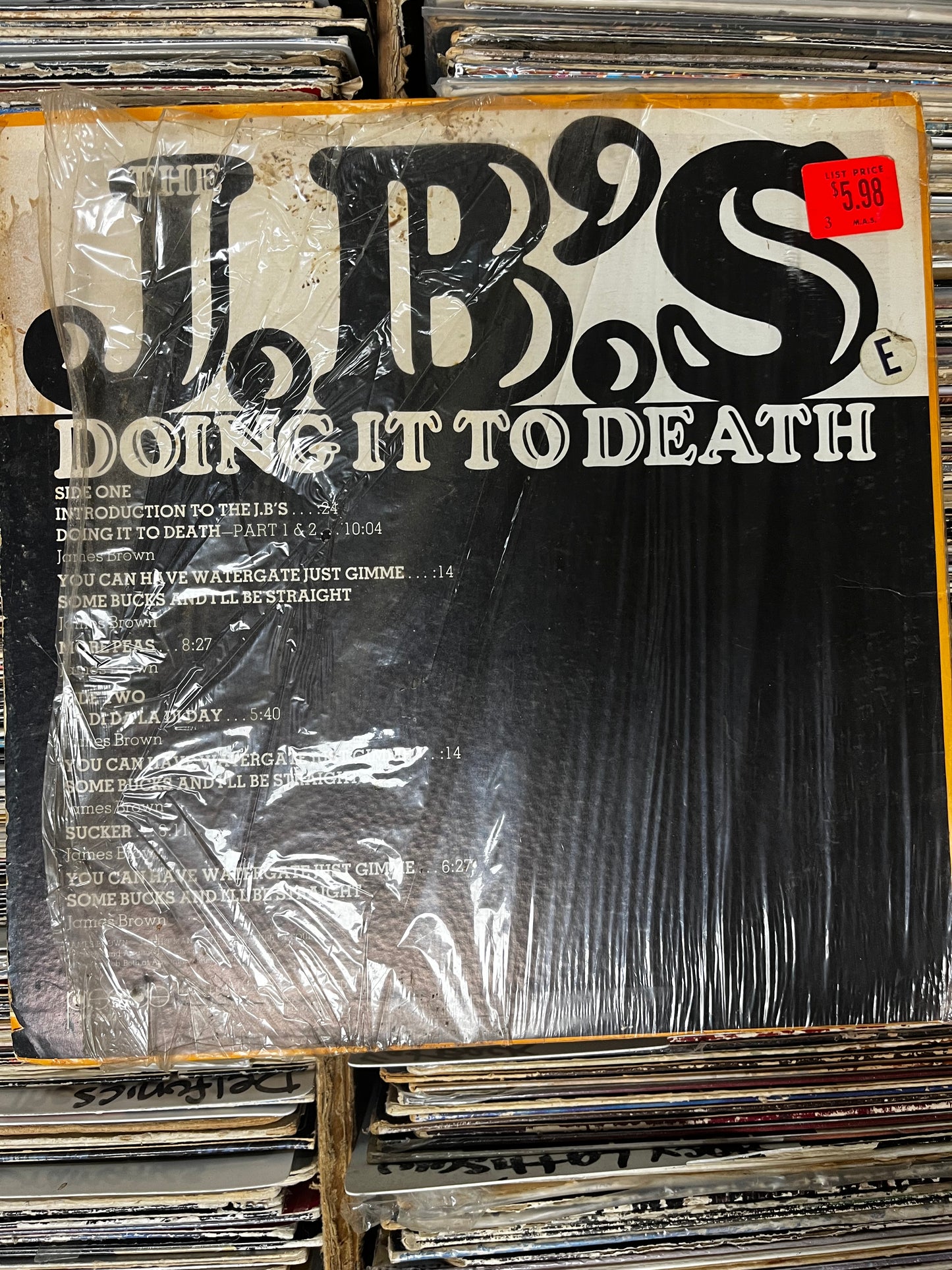 The J.B.'s – Doing It To Death Vinyl Lp 2391 087 VG/VG+