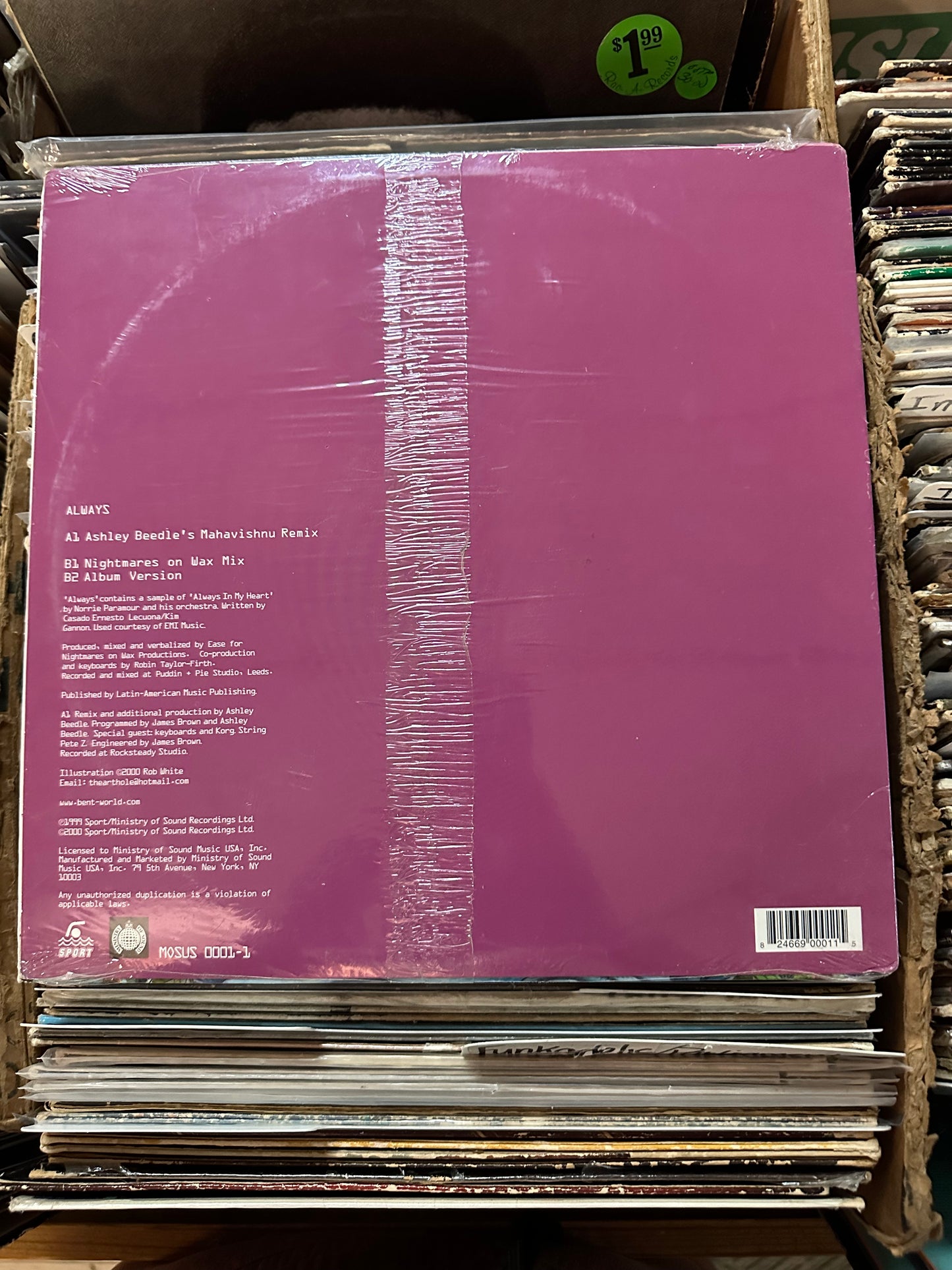Bent – Always MOSUS 0001 12" Vinyl LP