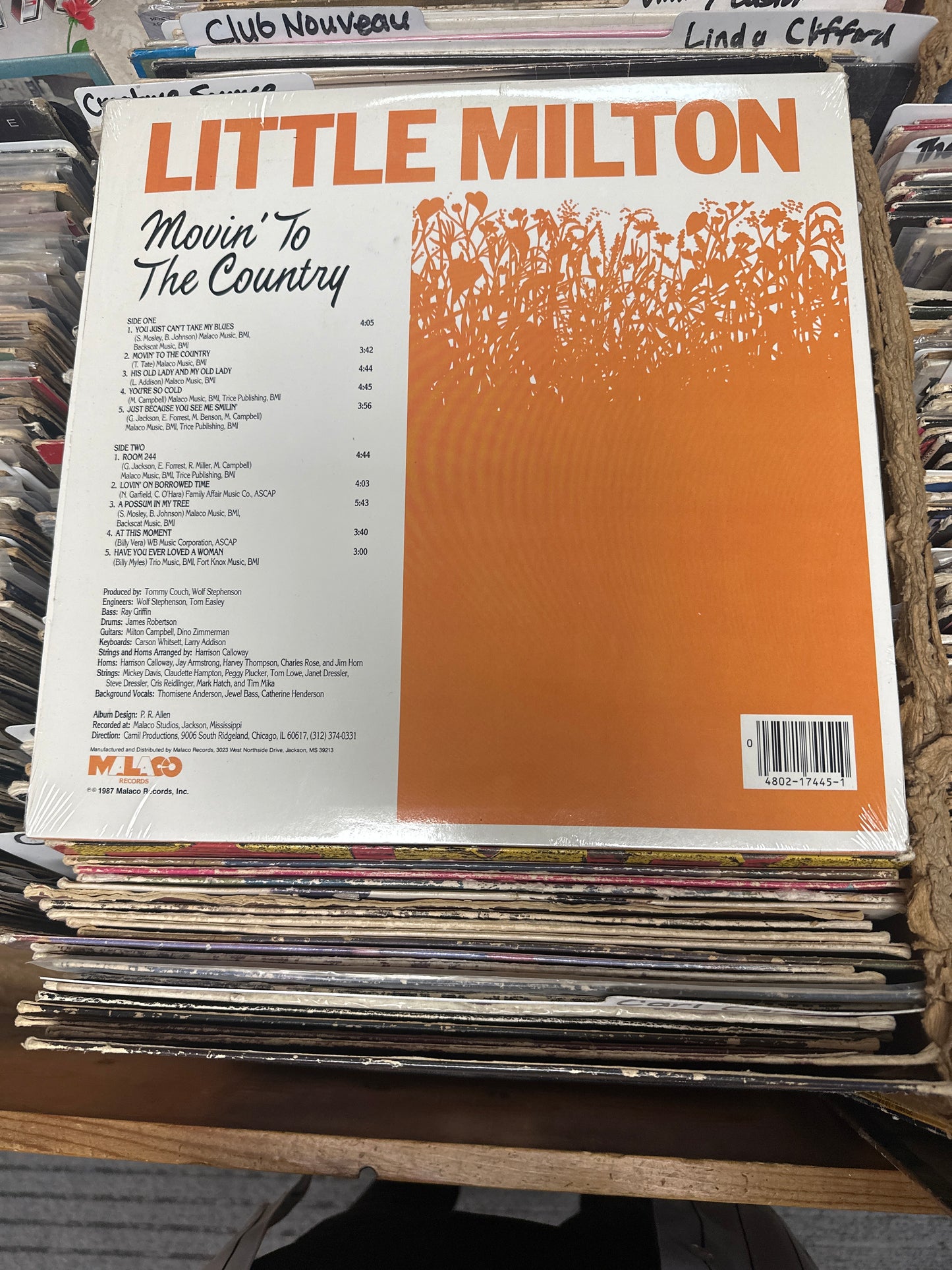 Little Milton – Movin' To The Country Vinyl LP VG+/VG+