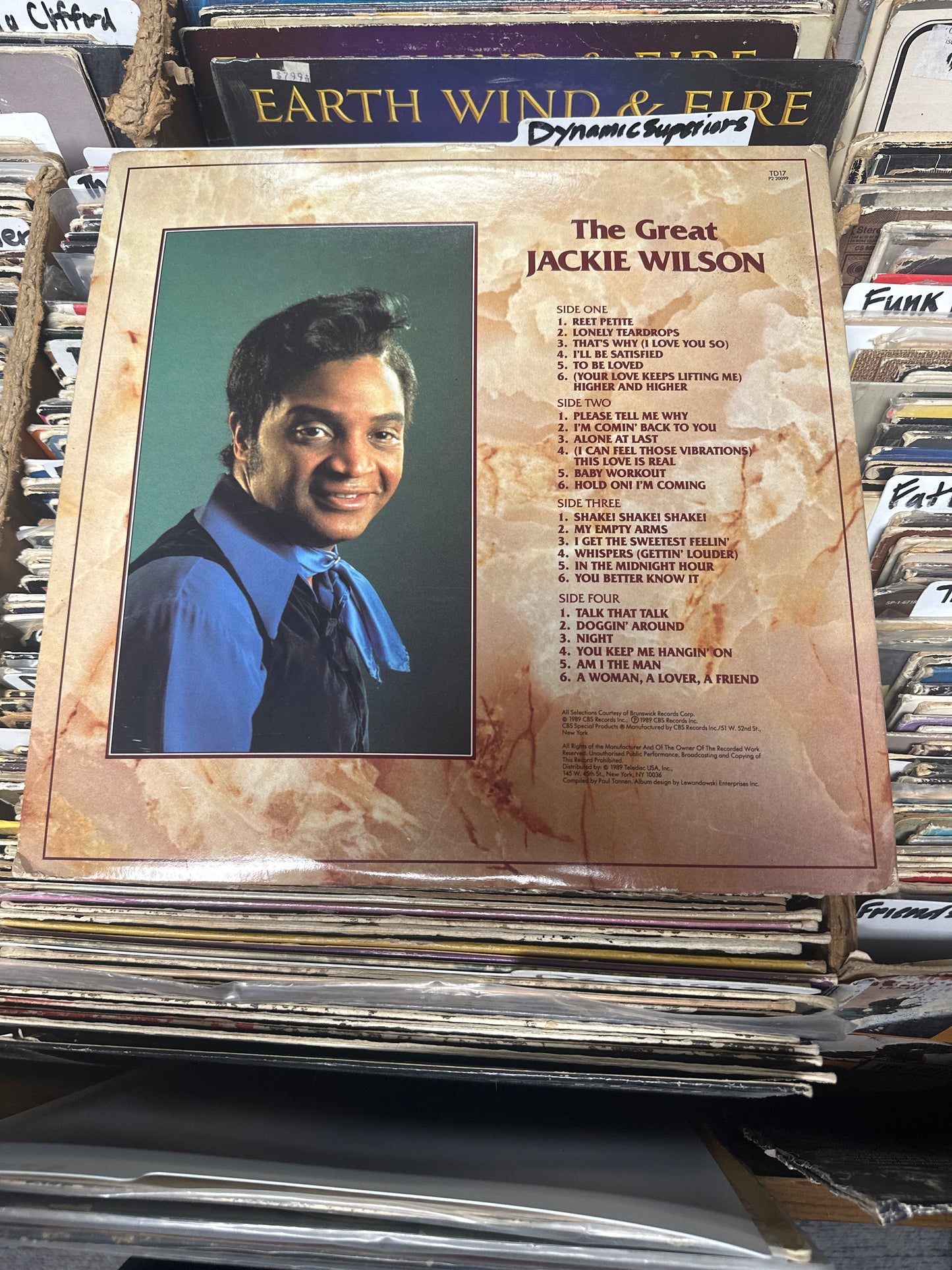 Jackie Wilson – The Great Jackie Wilson 2xVinyl LP TD17 Near Mint/VG+