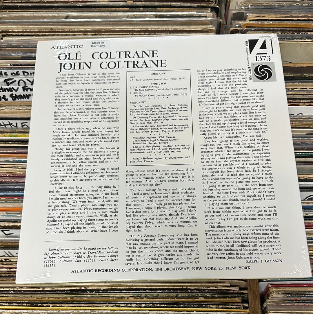 John Coltrane – Olé Coltrane 1373 Vinyl Lp Reissue