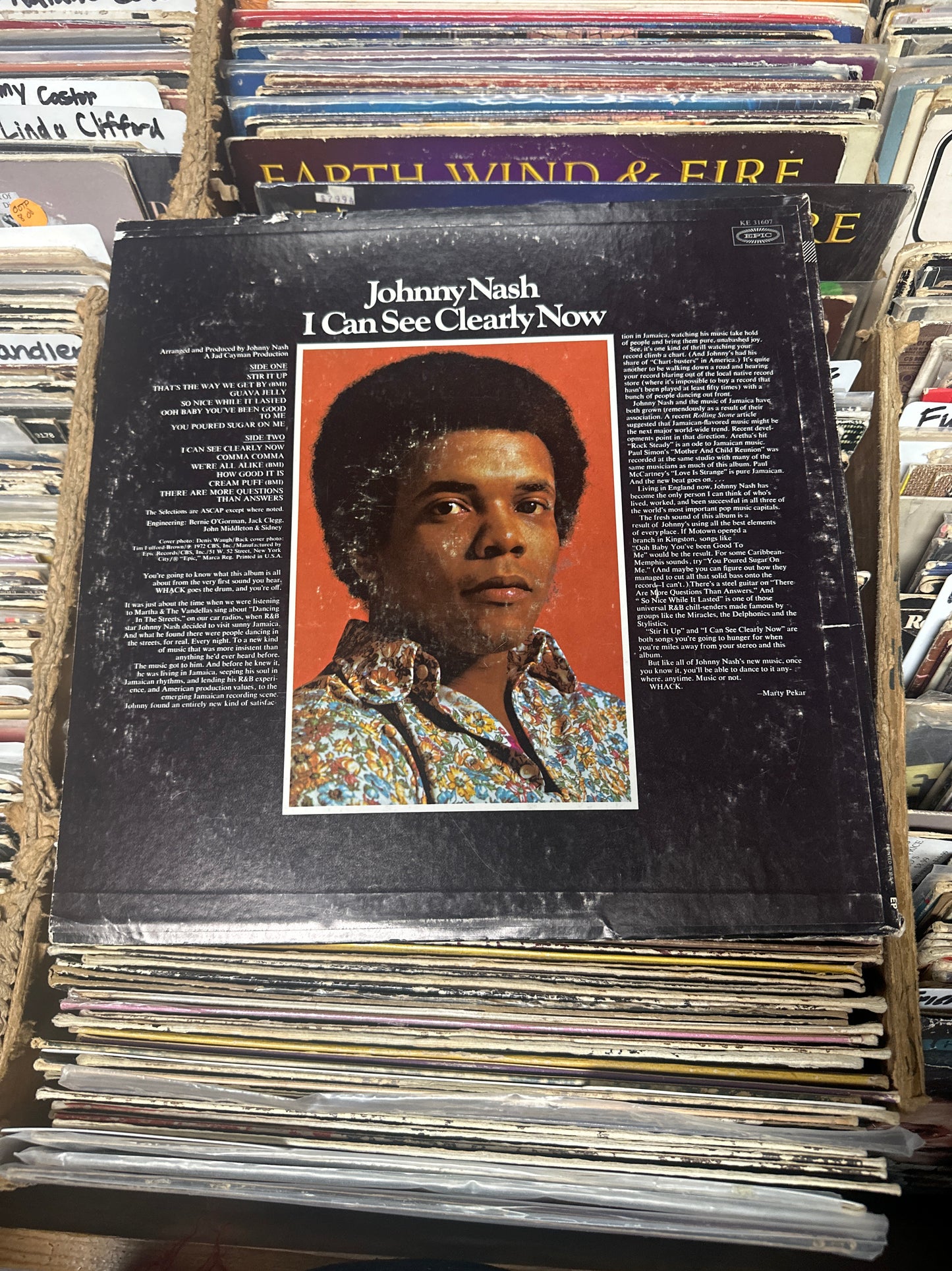 Johnny Nash-I Can See Clearly Now Vinyl Lp KE 31607 VG+/VG+