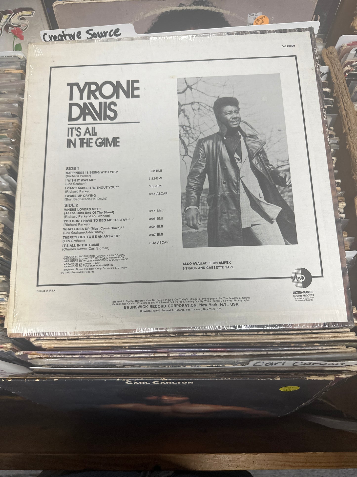 Tyrone Davis – It's All In The Game Vinyl Lp DK 76909 VG+/VG+