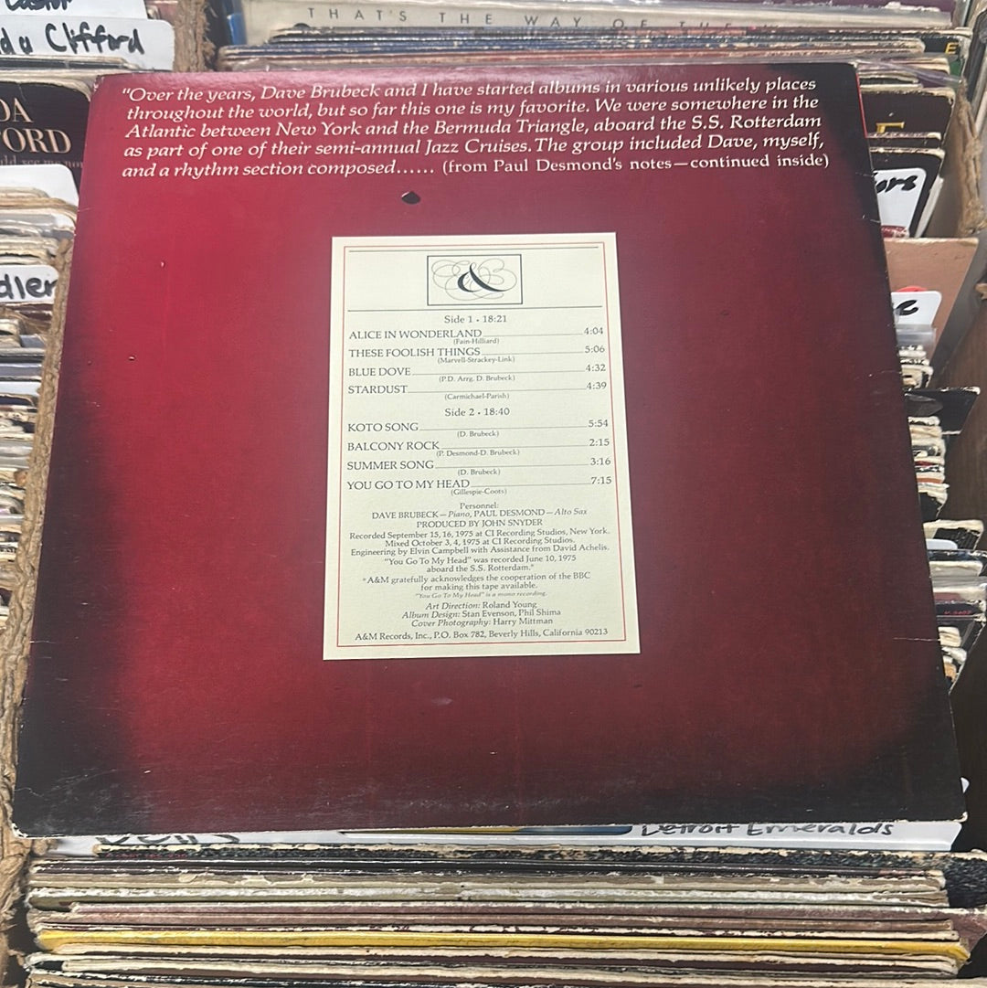 Brubeck* & Desmond* – 1975: The Duets SP-703 Quadraphonic Vinyl LP VG+/VG+