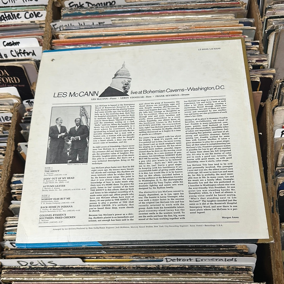 Les McCann – Live At Bohemian Caverns - Washington, D.C. Vinyl LP