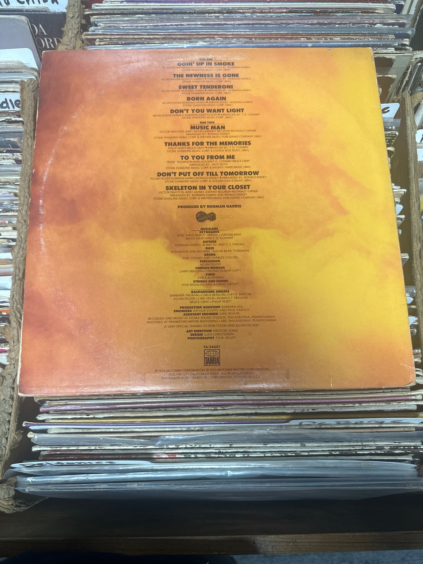 Eddie Kendricks – Goin' Up In Smoke Vinyl Lp VG/VG+