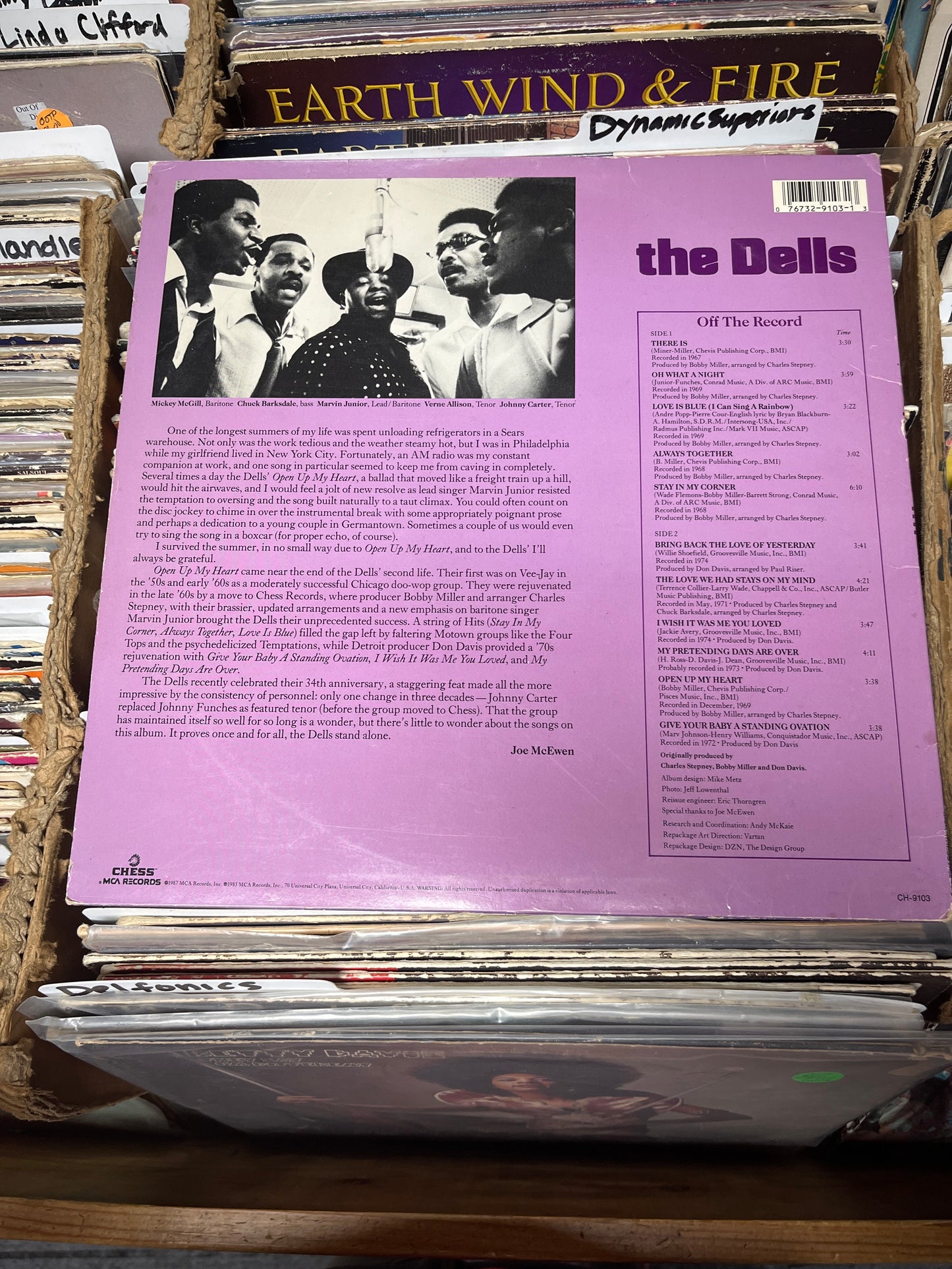The Dells – The Dells CH-9103 Vinyl LP VG+/VG+
