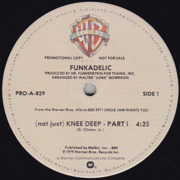 Funkadelic – (Not Just) Knee Deep PRO-A- 829 Promo Vinyl LP VG+