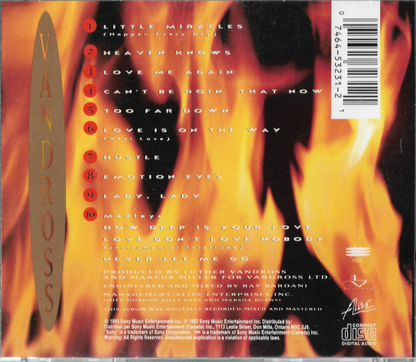 Luther – Never Let Me Go CD VG+/VG+