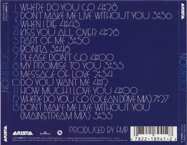 No Mercy – No Mercy CD VG+/VG+