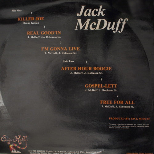 Jack McDuff* – Live It Up Vinyl Lp