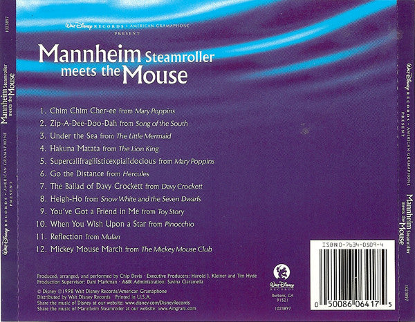 Mannheim Steamroller – Mannheim Steamroller Meets The Mouse CD Mint Condition