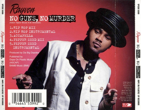 Rayvon – No Guns, No Murder Maxi Single CD