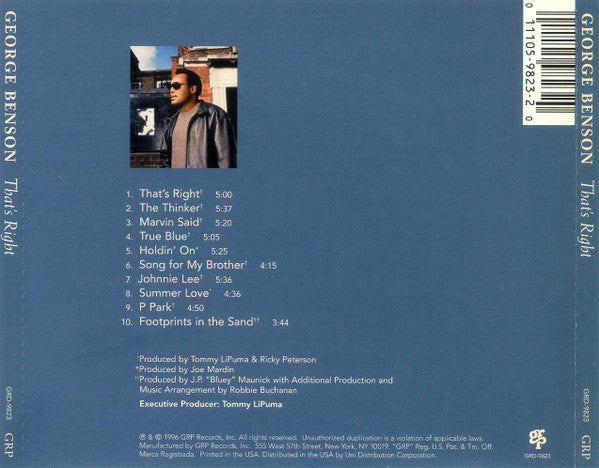 George Benson – That's Right CD VG+/VG+