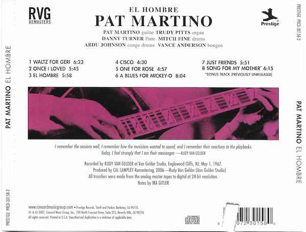 Pat Martino – El Hombre CD VG+/VG+