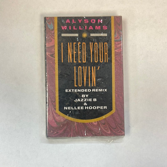 Alyson Williams- I Need Your Lovin' Maxi Single Cassette