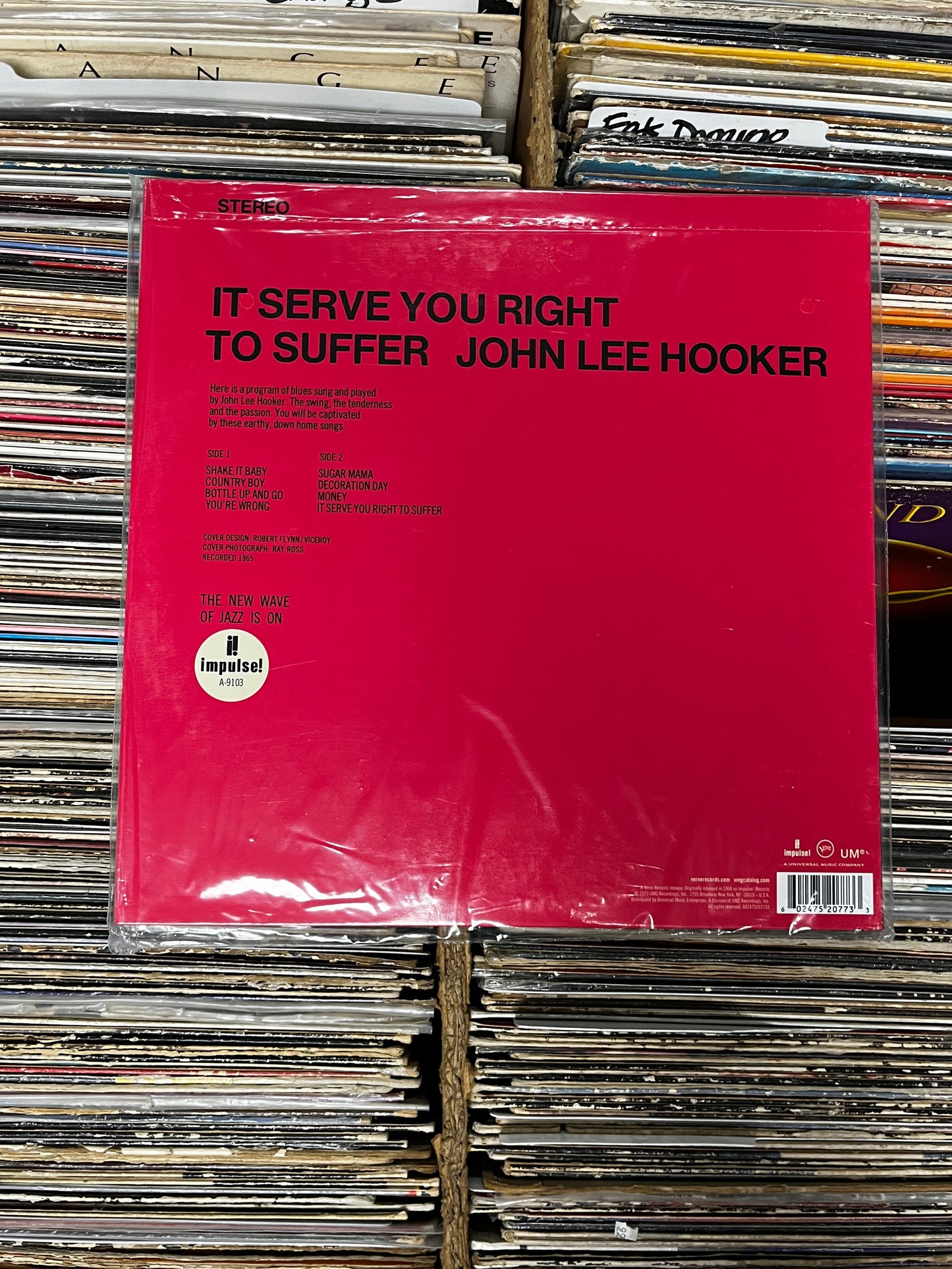 John Lee Hooker ‎– It Serve You Right To Suffer 180 G Vinyl Lp AS-9103