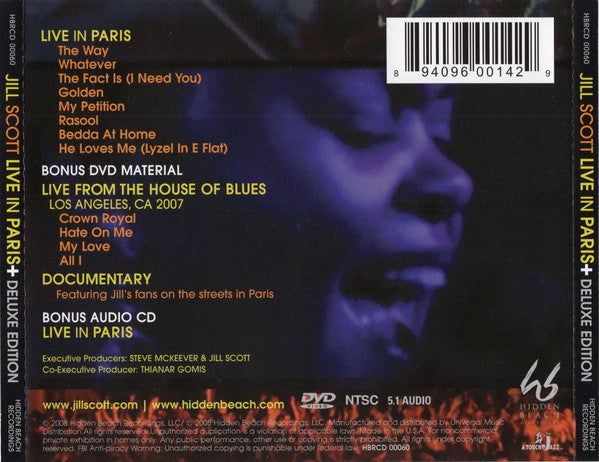 Jill Scott : Live In Paris+ (CD, Album + DVD-V, NTSC + Dlx)