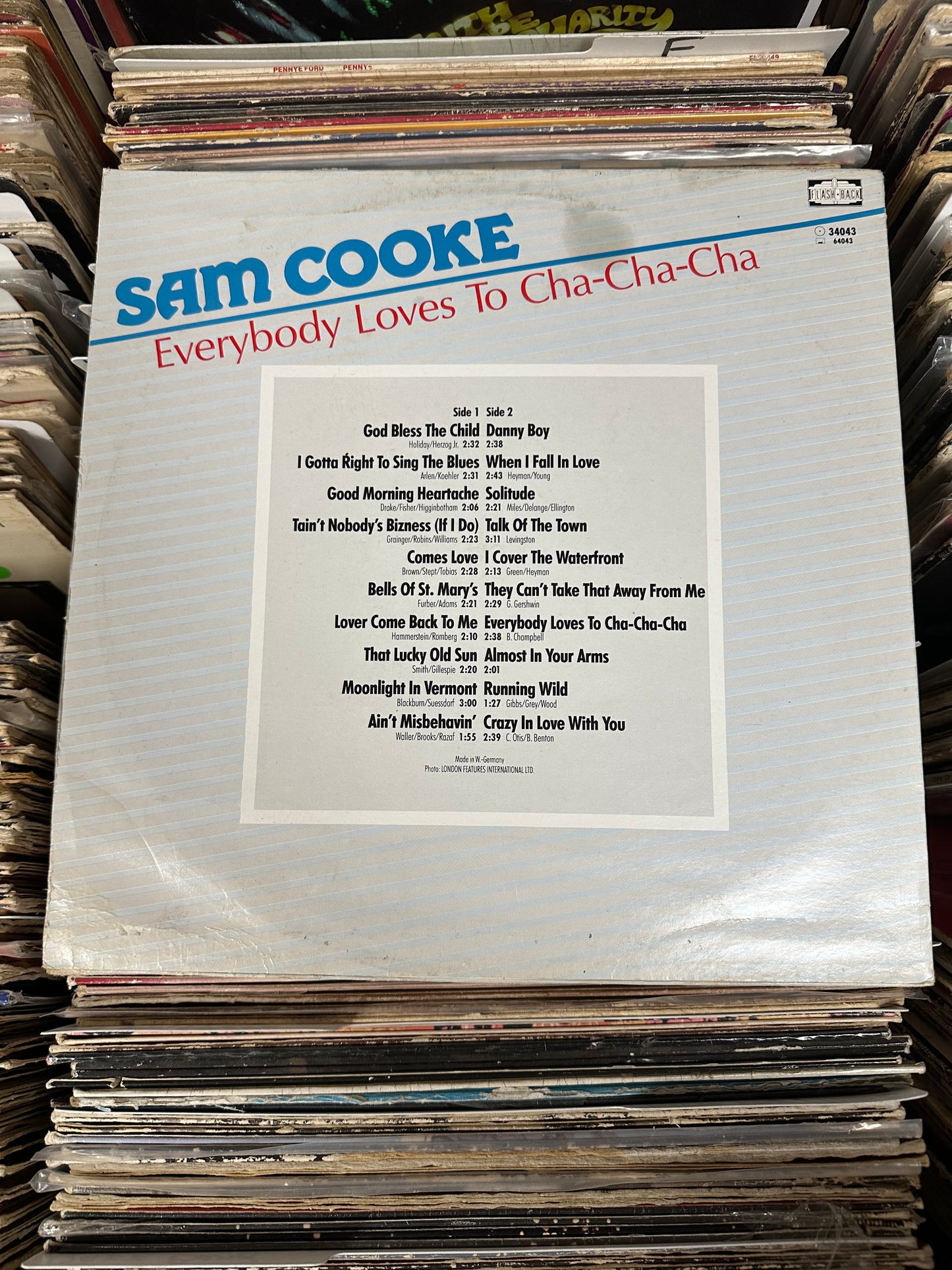 Sam Cooke – Everybody Loves To Cha-Cha-Cha Vinyl LP  34043 VG+/VG