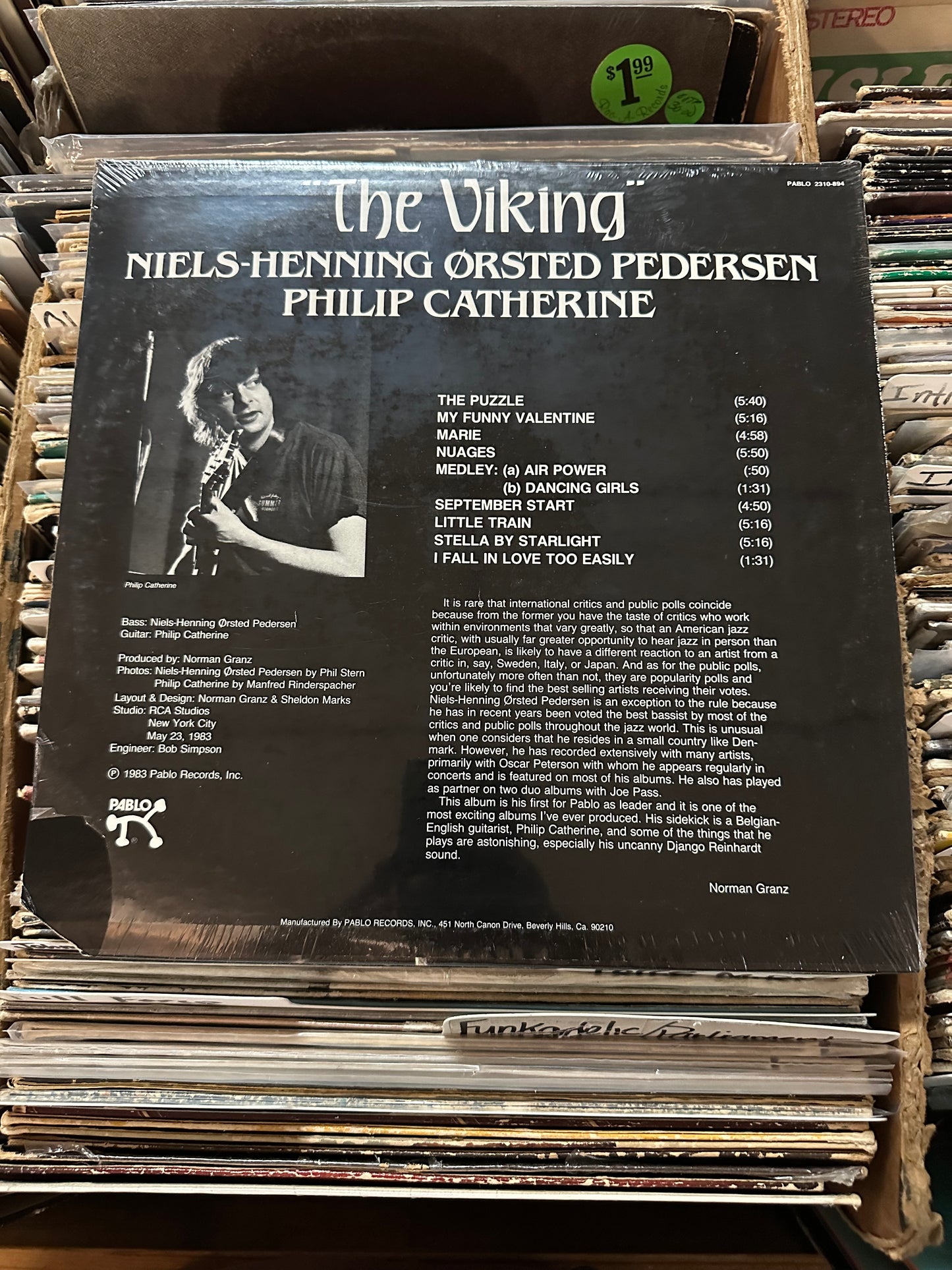 Niels-Henning Orsted Pedersen*, Philip Catherine ‎– The Viking Vinyl LP