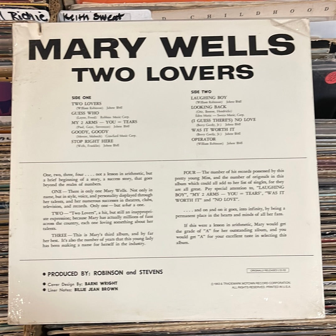 Mary Wells – Two Lovers M5-221V1 Vinyl Lp Reissue