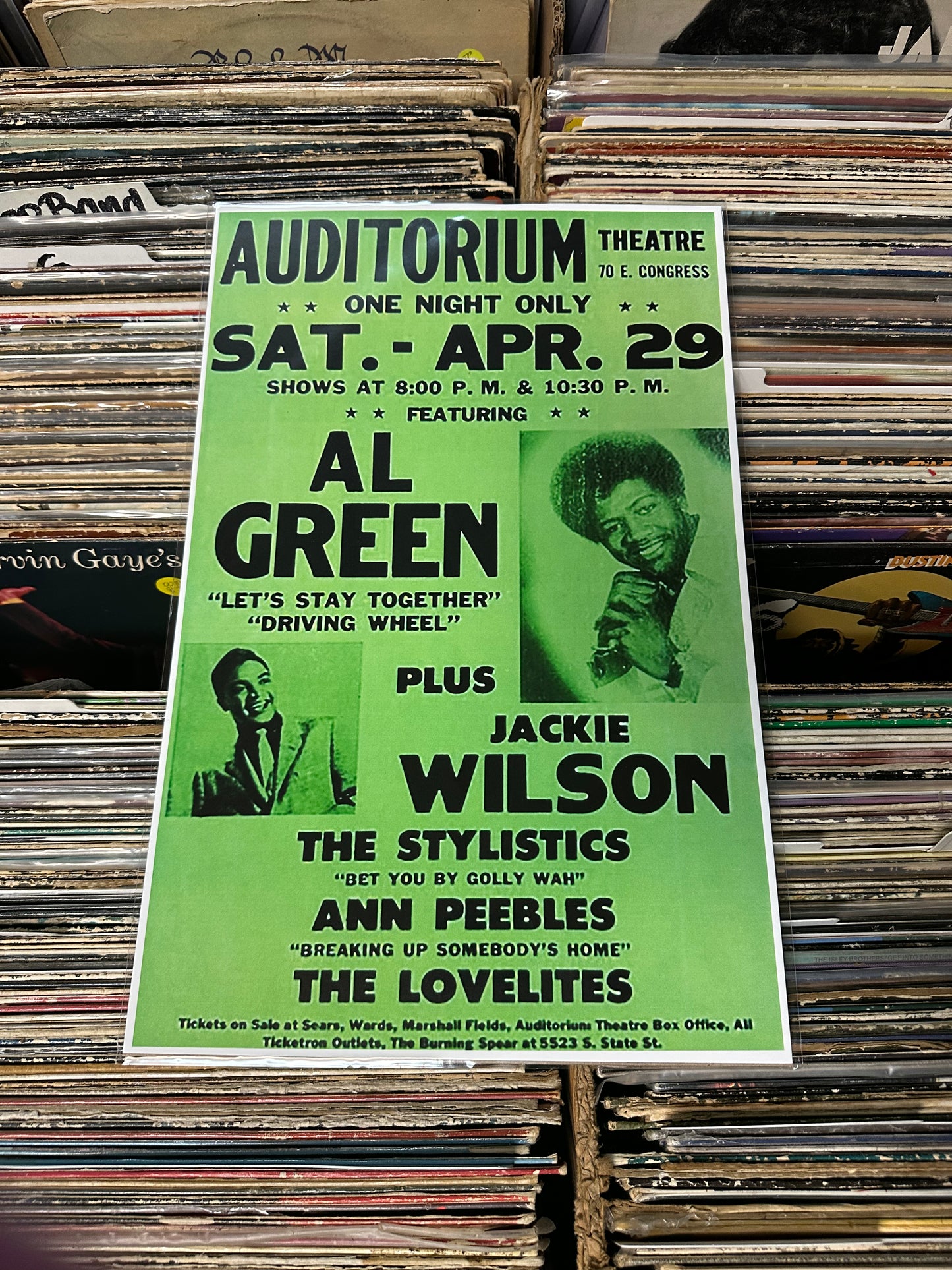 Al Green & Jackie Wilson Vintage Concert Poster