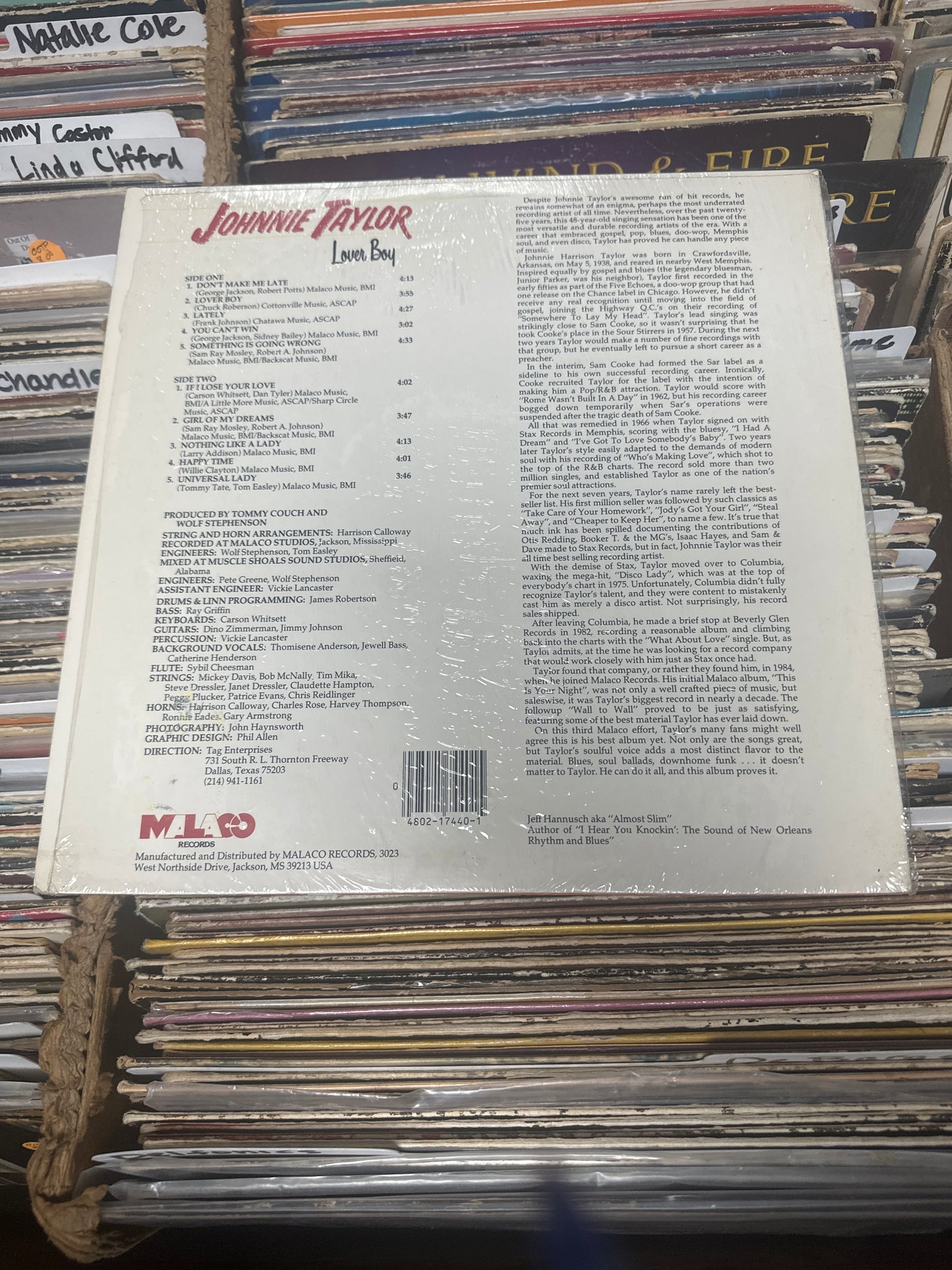 Johnnie Taylor ‎– Lover Boy Vinyl LP MAL7440 Near Mint/VG+