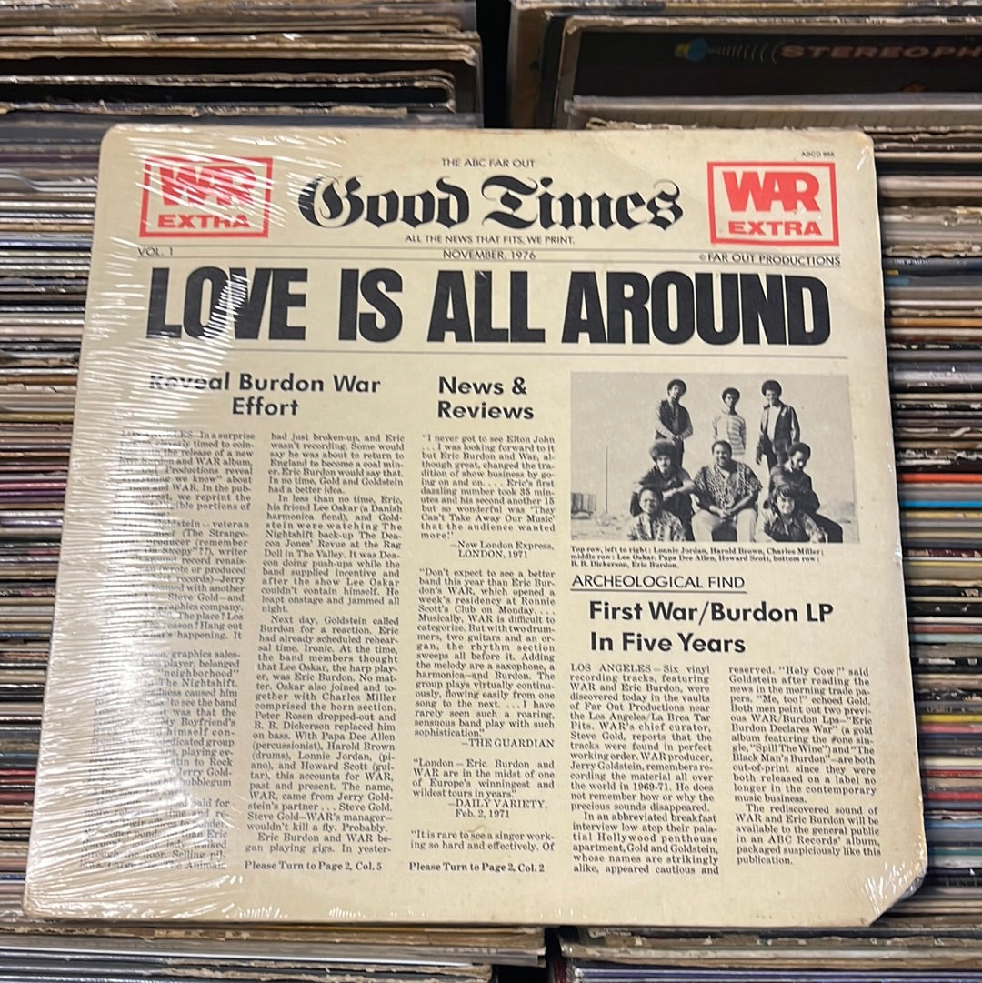 War Featuring Eric Burdon* ‎– Love Is All Around Vinyl Lp I’m