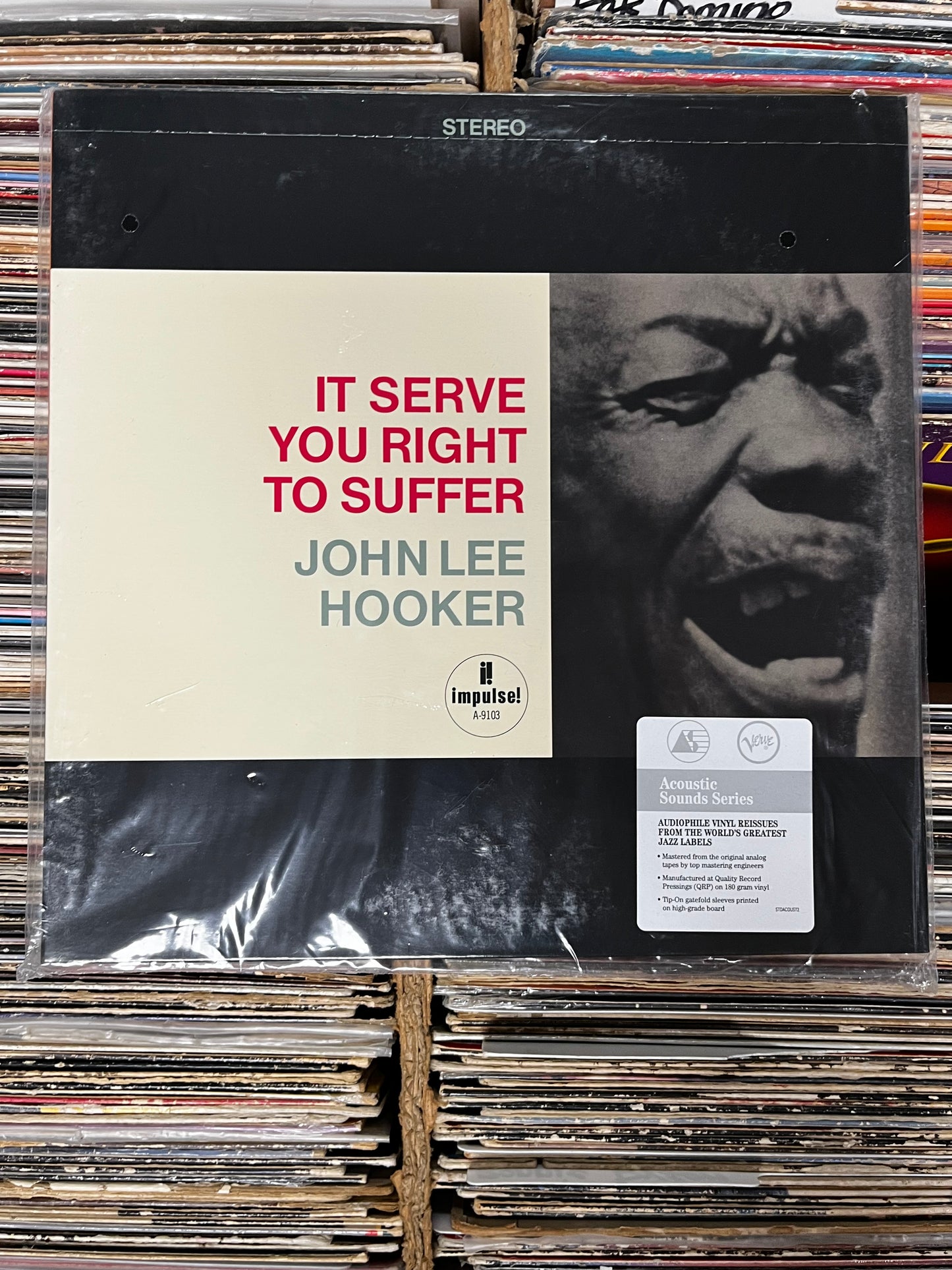 John Lee Hooker ‎– It Serve You Right To Suffer 180 G Vinyl Lp AS-9103
