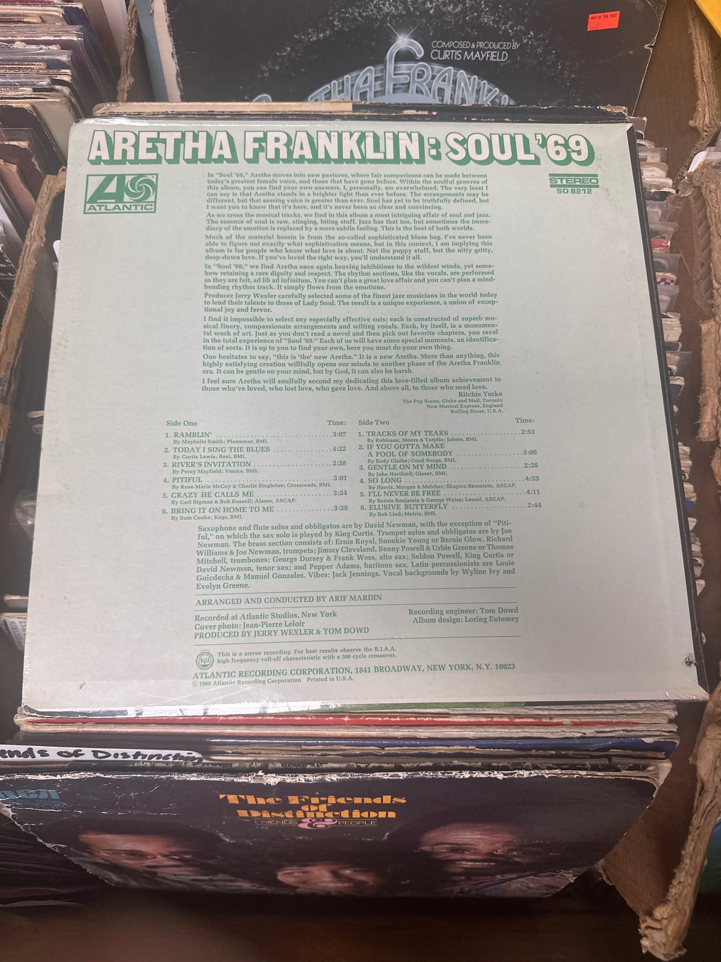 Aretha Franklin ‎– Soul '69 Vinyl LP SD 8212