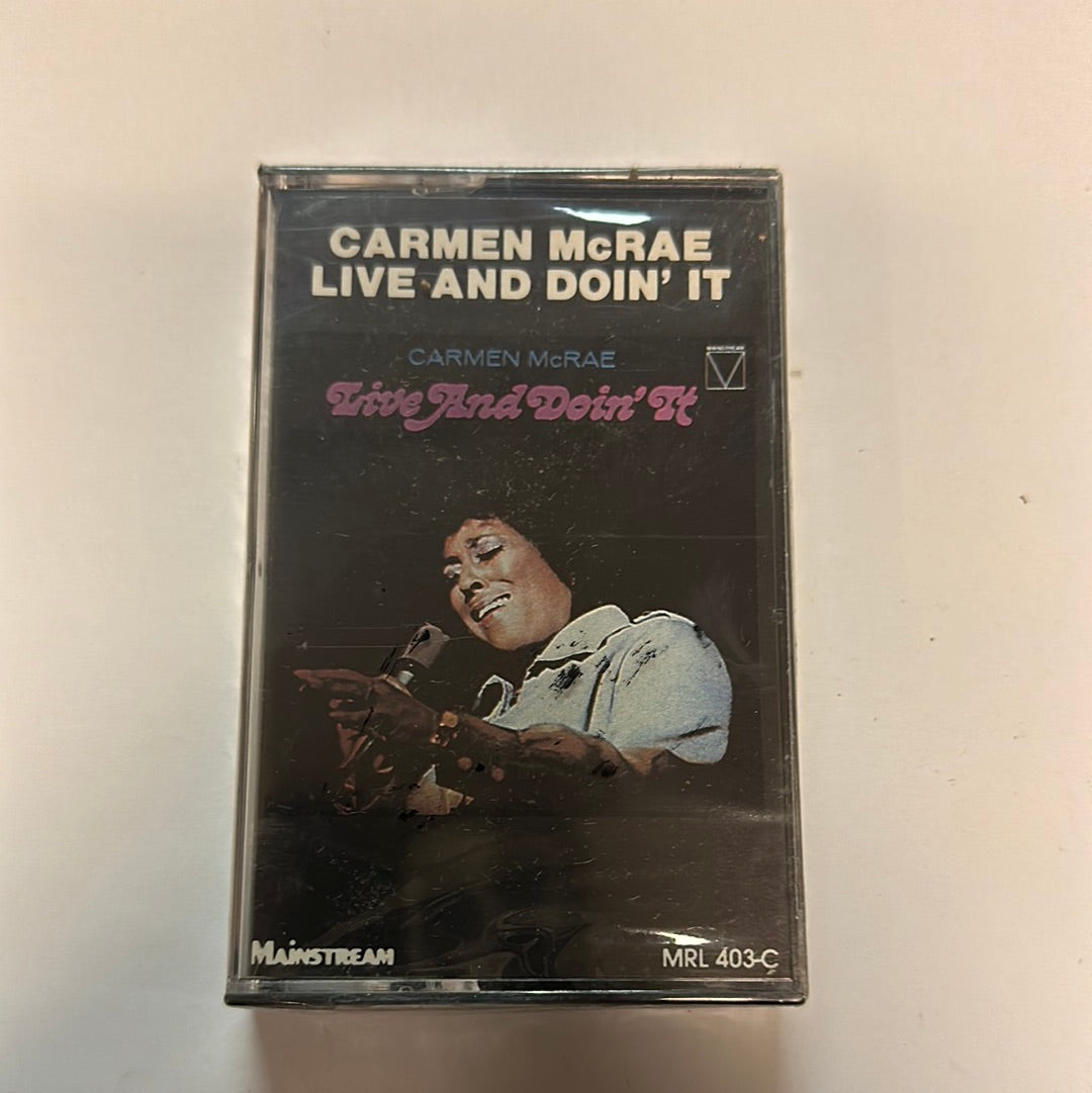 Carmen McRae ‎ Live And Doin' It Cassette