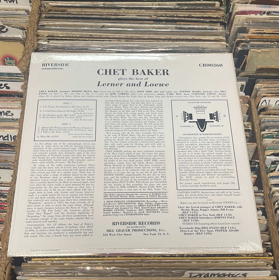 Chet Baker – Plays The Best Of Lerner & Loewe CR00360 180g Vinyl Lp Reissue