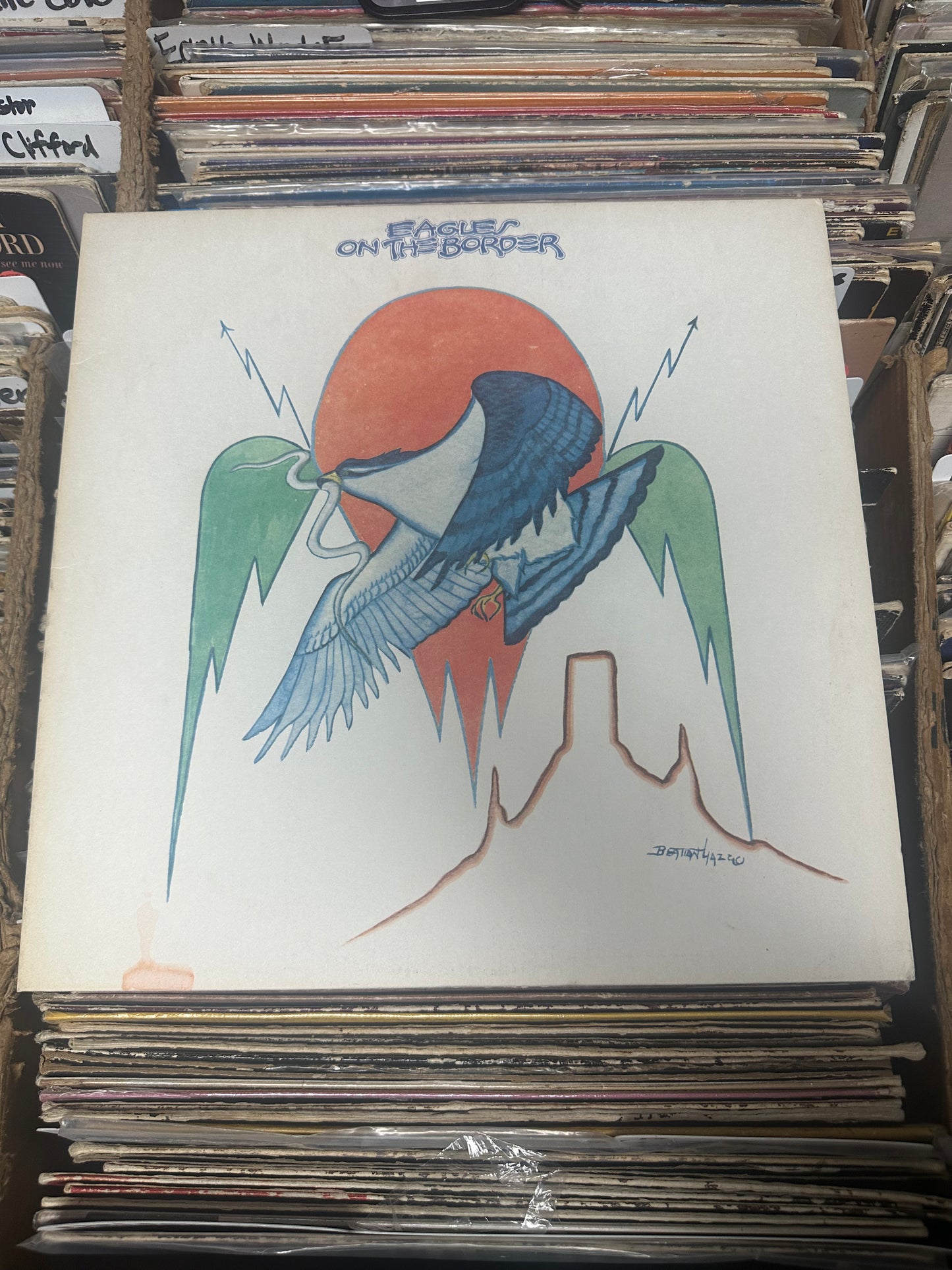 Eagles ‎– On The Border 7E-1004 Vinyl LP VG+/VG