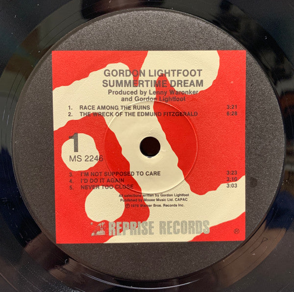 Gordon Lightfoot – Summertime MS 2246 Vinyl LP Near Mint/VG+