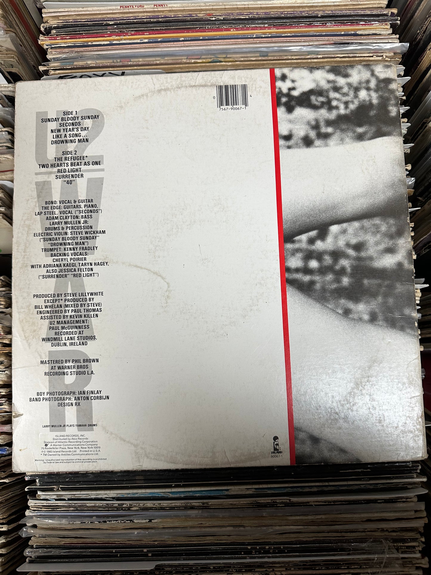 U2 ‎– War Vinyl, LP Gatefold, Light Blue Labels  90067-1 VG/VG+