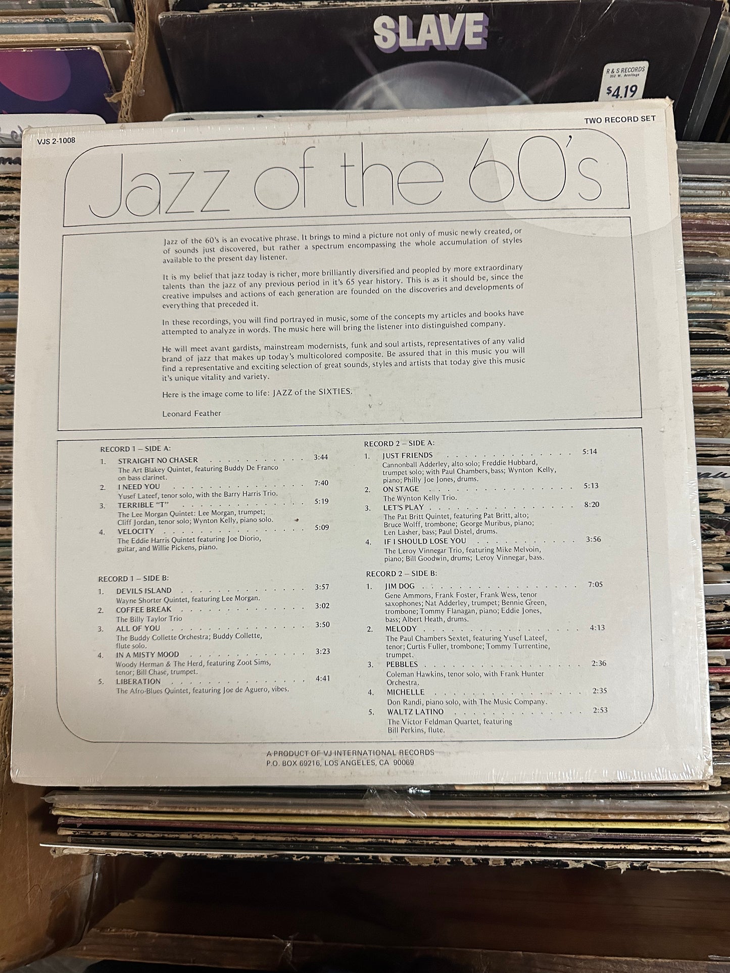 Various ‎– Jazz Of The Sixties 2× Vinyl LP