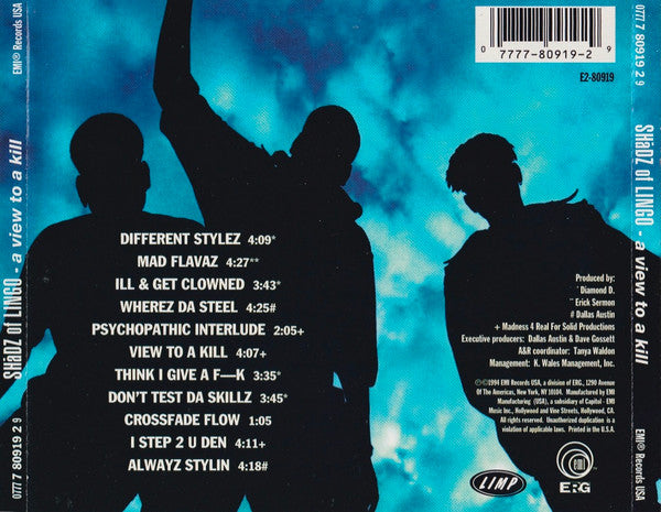 Shādz Of Lingo* ‎– A View To A Kill CD Mint Conditon