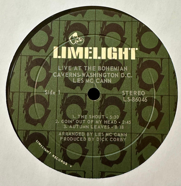 Les McCann – Live At Bohemian Caverns - Washington, D.C. Vinyl LP