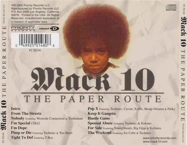 Mack 10 ‎– The Paper Route CD