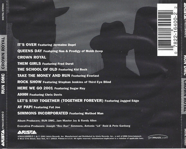 Run DMC ‎– Crown Royal CD Mint Condition