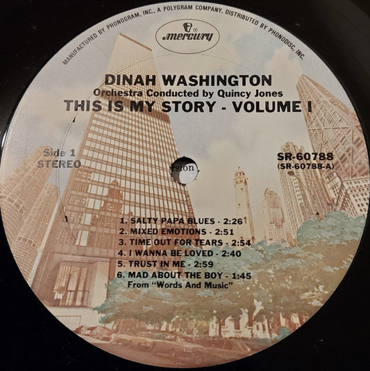 Dinah Washington ‎– Golden Hits Volume One: This Is My Story - Volume 1 Vinyl LP SR-60788 VG+/VG+