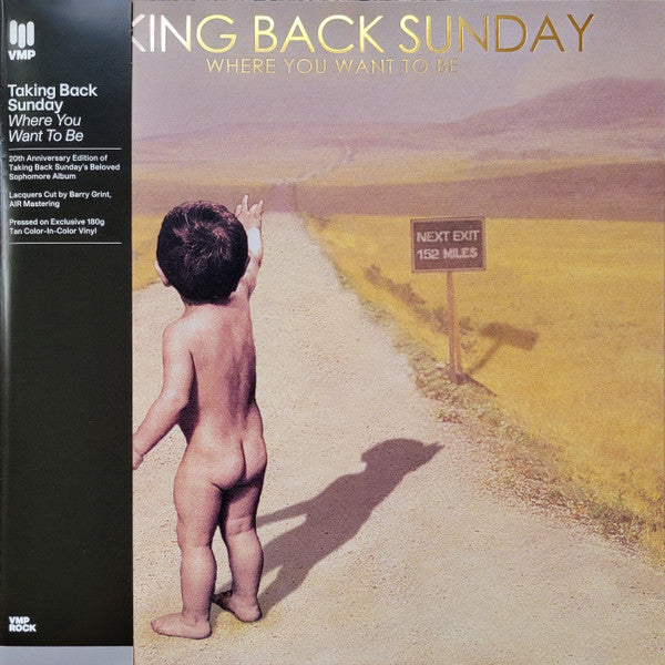 Taking Back Sunday ‎– Where You Want To Be  Vinyl, LP Tan / White (Color-In-Color), 20th Anniversary Edition, 180 g, Gatefold