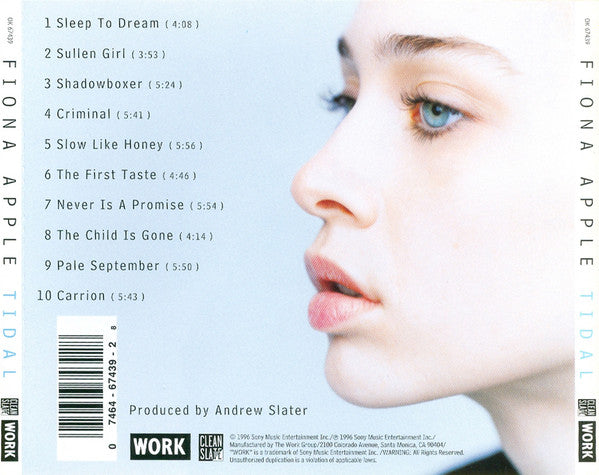 Fiona Apple – Tidal CD VG+/VG+