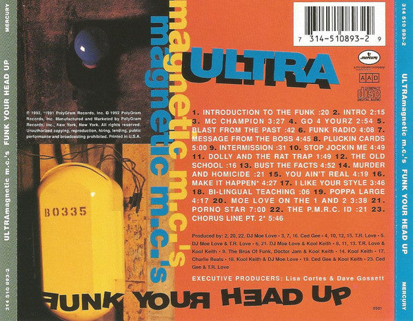 Ultramagnetic M.C.'s* ‎– Funk Your Head Up CD VG+/VG+