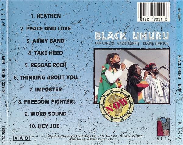 Black Uhuru ‎– Now CD VG+/VG+