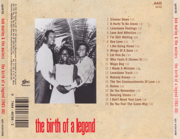 Bob Marley & The Wailers ‎– The Birth Of A Legend CD Mint Condition
