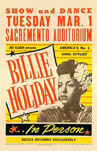 Billie Holiday Sacramento Poster