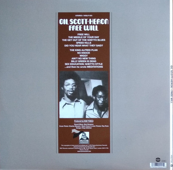 Gil Scott-Heron ‎– Free Will Vinyl LP