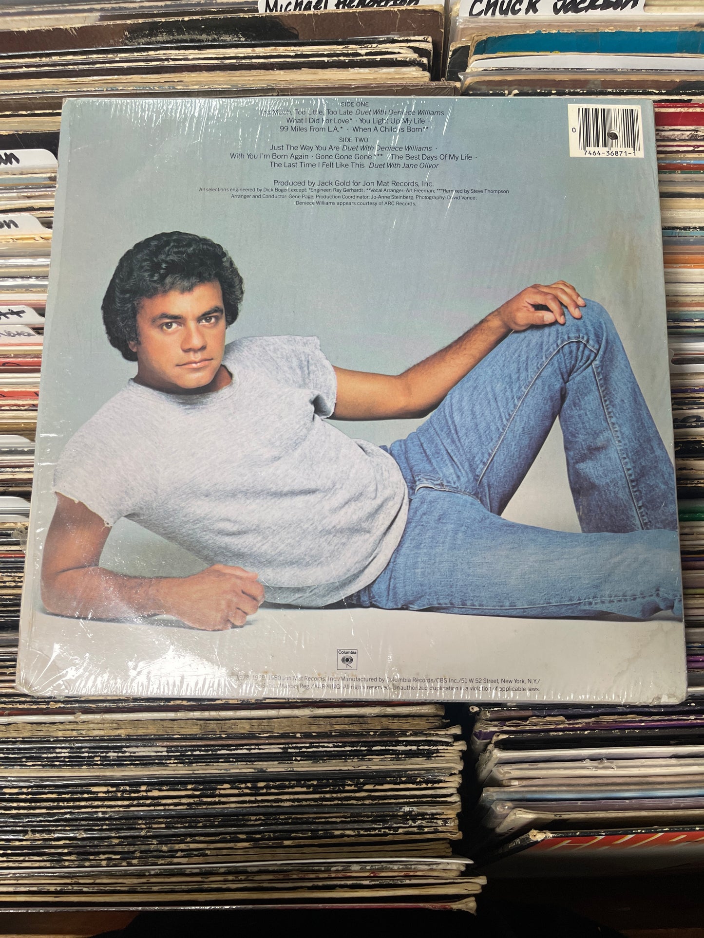 Johnny Mathis ‎– The Best Of Johnny Mathis: 1975-1980 Vinyl LP Near Mint/VG+
